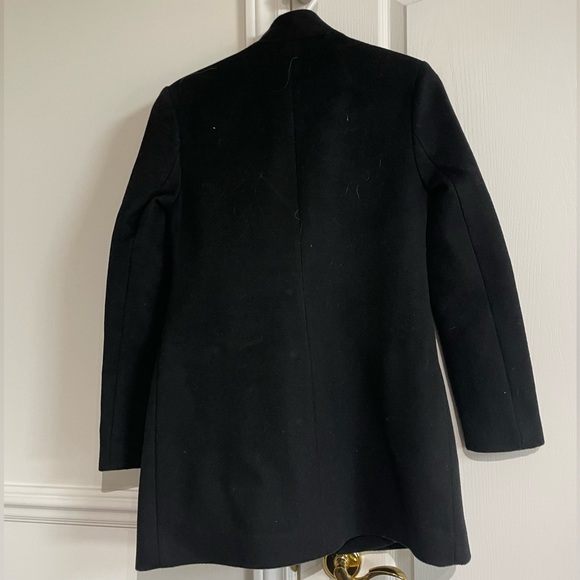 Lamarque wool coat with removable leather bib - Picture 3 of 4
